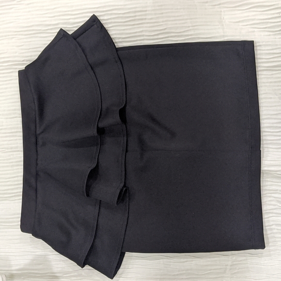 Joe Benbasset Ruffle-Top Stretch Elastic Waist Mini Skirt - Picture 2 of 5